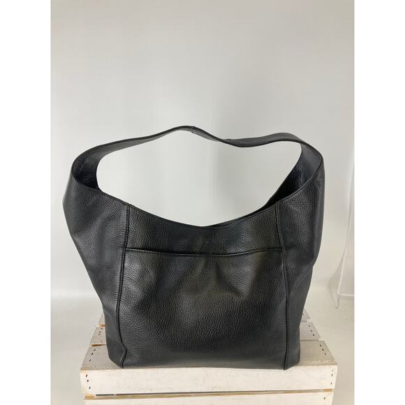 MICHAEL KORS, LARGE BLACK LEATHER ANIMAL PRINT SHOULDER BAG - Picture 3 of 12